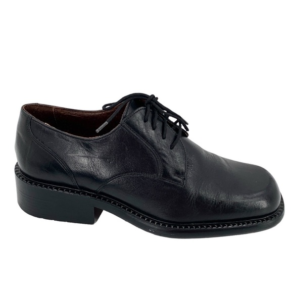 Vintage Aldo Dress Shoes Boys Mens 41 US 8 Black Leather Unisex Non-Binary - Picture 7 of 11